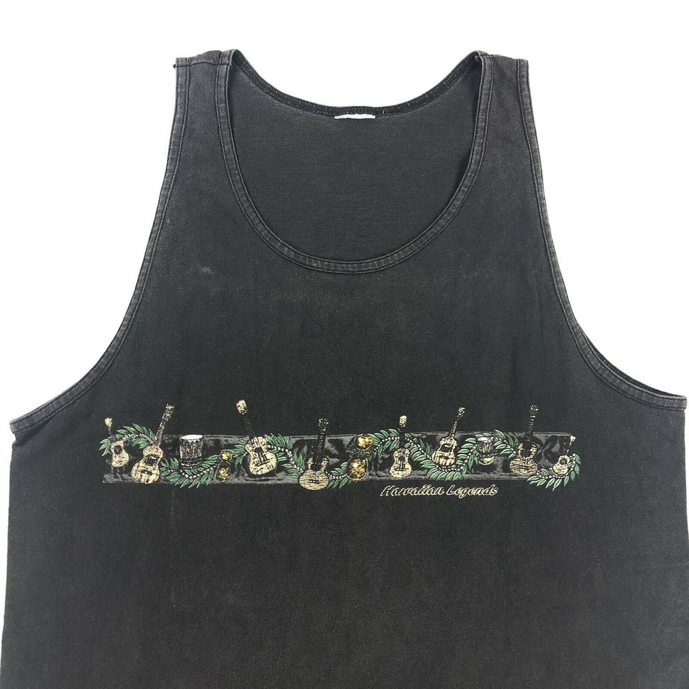 90s Hawaiian Legends Guitar Drums Tank Top Shirt